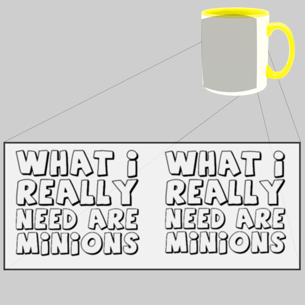 I Need Minions  - Two Tone Mug Thumbnail