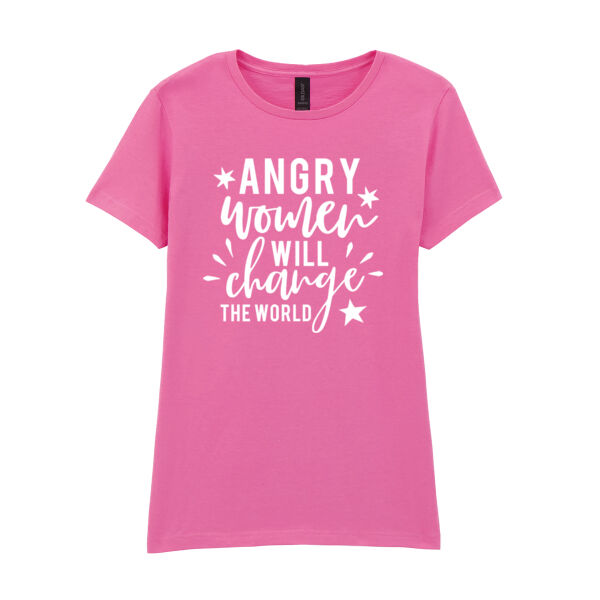 Angry Women  - Softstyle™ women's ringspun t-shirt Thumbnail