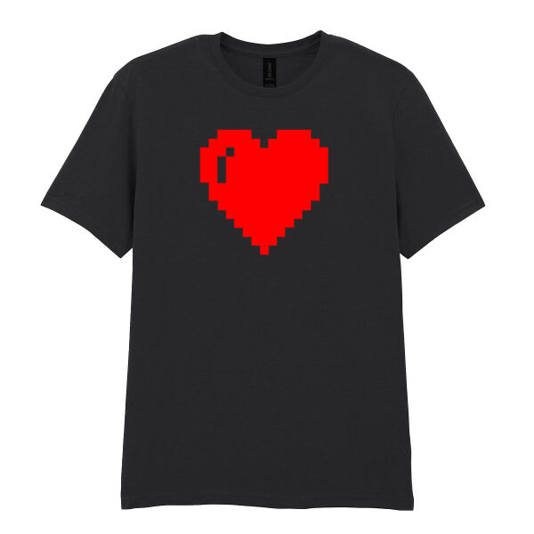 Pixel Heart - Softstyle™ adult ringspun t-shirt Thumbnail