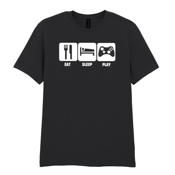 Eat, Sleep, Play xbox - Softstyle™ adult ringspun t-shirt Thumbnail