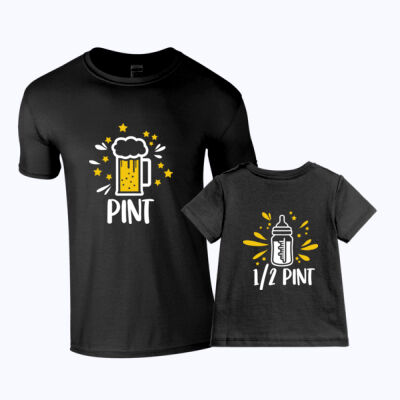 Pint and Half Pint - Matching adult and baby tees Thumbnail