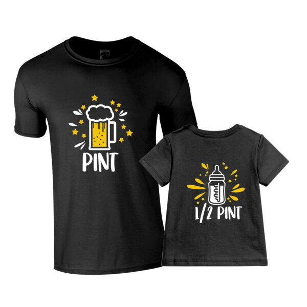 Pint and Half Pint - Matching adult and baby tees Thumbnail