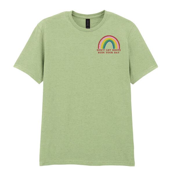 Don't Let Idiots Ruin Your Day - Softstyle™ adult ringspun t-shirt Thumbnail