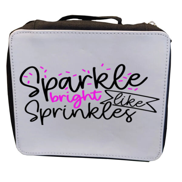 Sparkle Bright Like Sprinkles - Fabric Cosmetic Storage Bag with Removable Compartments Thumbnail