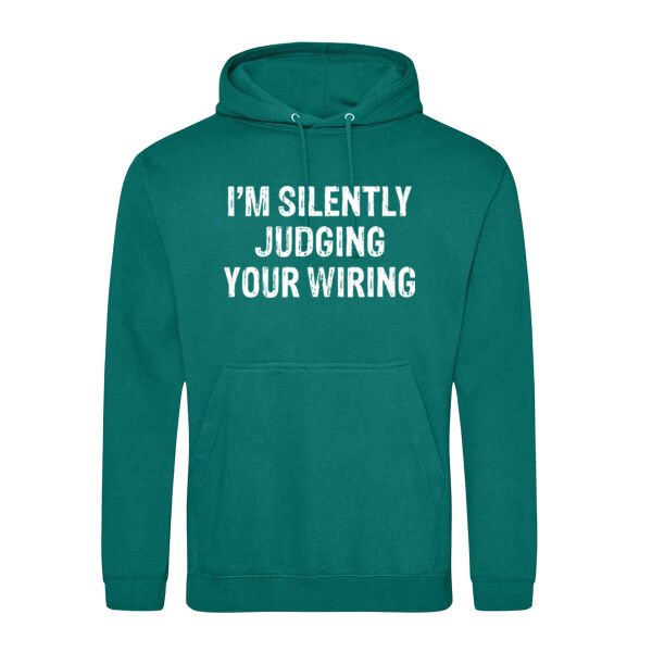 I'm Silently Judging Your Wiring - College hoodie Thumbnail