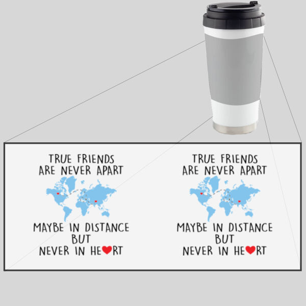 True Friends Are Never Apart - 16oz Thermos Cup Thumbnail