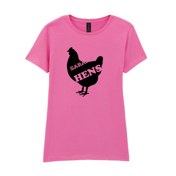 Customisable - Hen Design - Softstyle™ women's ringspun t-shirt Thumbnail