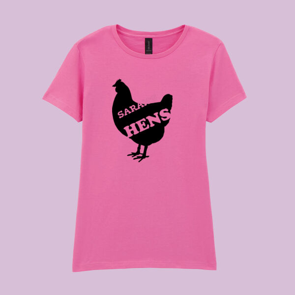 Customisable - Hen Design - Softstyle™ women's ringspun t-shirt Thumbnail