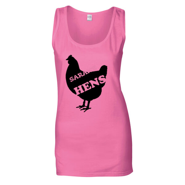 Customisable - Hen Design - Softstyle™ women's tank top Thumbnail