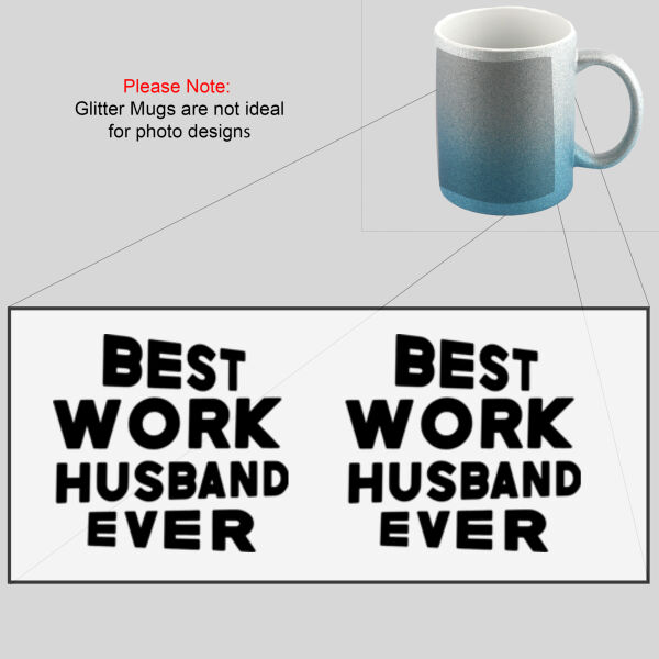 Best Work Husband Ever - Glitter Mug Thumbnail