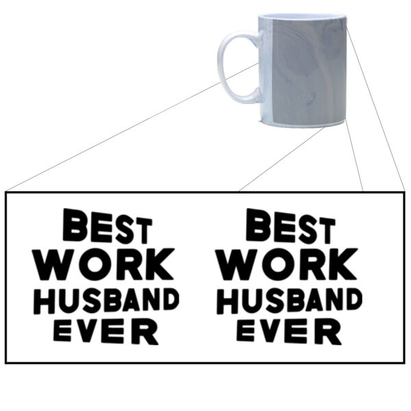 Best Work Husband Ever - Marble Mug Thumbnail
