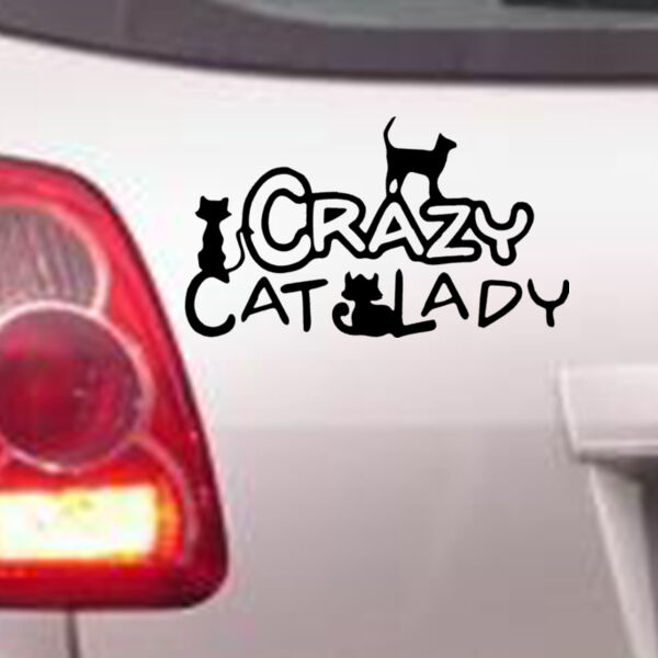 Crazy Cat Lady - Car Bumper Sticker Thumbnail