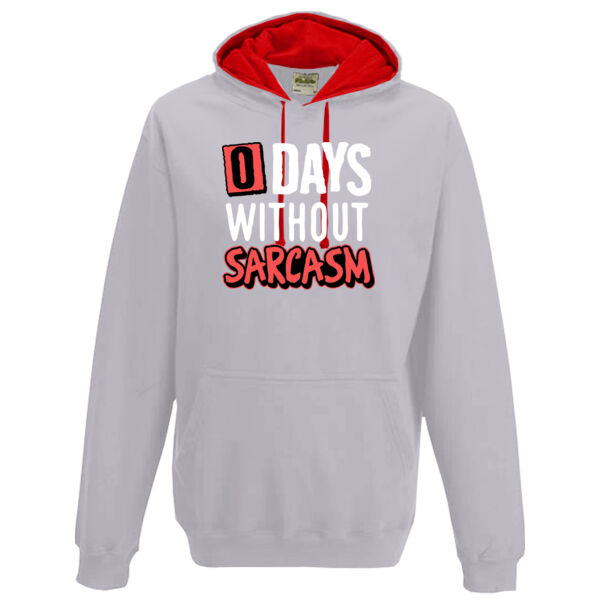 0 Days Without Sarcasm - Varsity hoodie Thumbnail