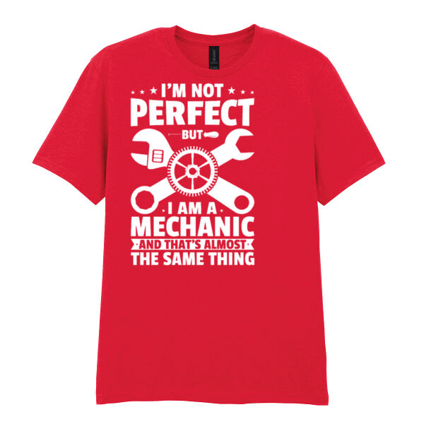 I'm Not Perfect But I Am A Mechanic - Softstyle™ adult ringspun t-shirt Thumbnail
