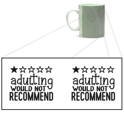 Adulting - Would not recommend - Marble Mug Thumbnail