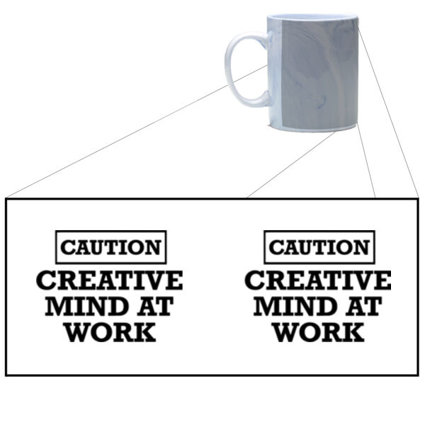 CAUTION - Creative mind at work - Marble Mug CAUTION - Creative mind at work - Marble Mug Thumbnail