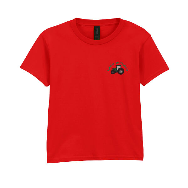 Farmer in Training Embroidered Green Design - Softstyle™ youth ringspun t-shirt Thumbnail