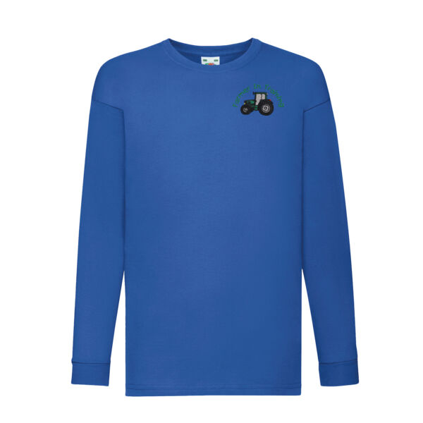 Farmer in Training Embroidered Green Design - Kids long sleeve valueweight tee Thumbnail