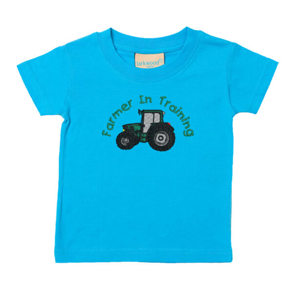 Farmer in Training Embroidered Green Design - Baby/toddler t-shirt Thumbnail