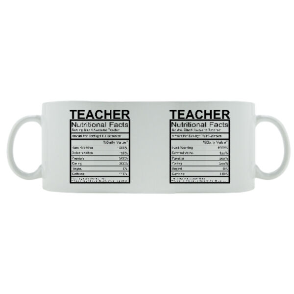 Teachers Nutritional Facts - Mug - Ceramic 11oz Thumbnail