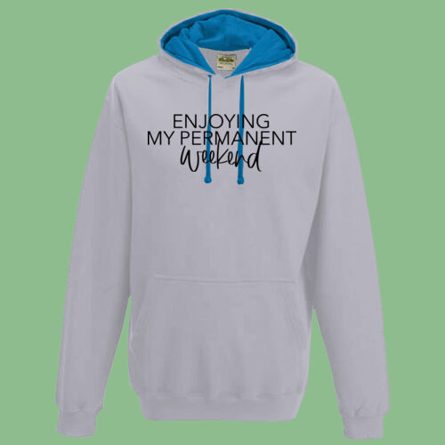 Enjoying My Permanent Weekend - Varsity hoodie Enjoying My Permanent Weekend - Varsity hoodie Thumbnail