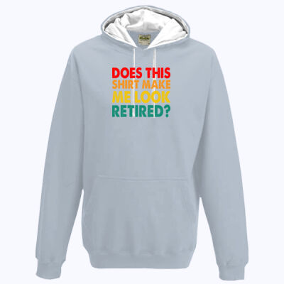 Does this shirt make me look retired - Varsity hoodie Thumbnail