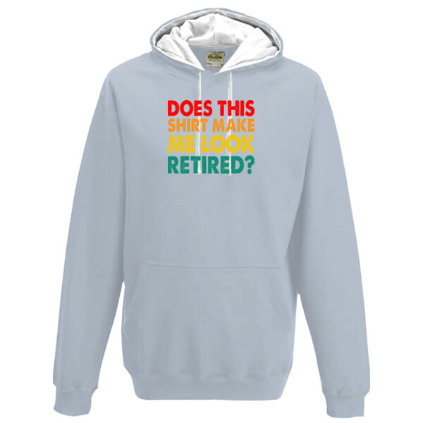 Does this shirt make me look retired - Varsity hoodie Thumbnail