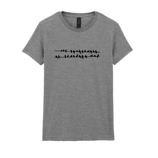 Bird On The Line - Softstyle™ women's ringspun t-shirt Thumbnail