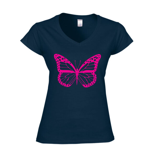 Butterfly - Softstyle™ women's v-neck t-shirt Thumbnail