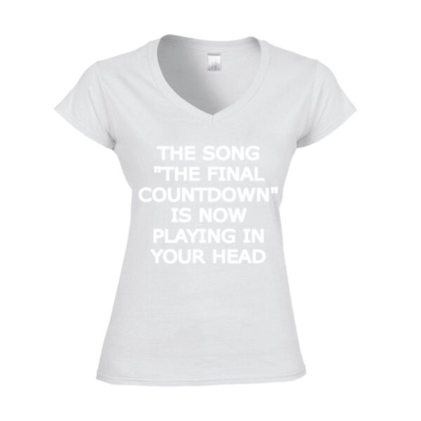 The Final Countdown - Softstyle™ women's v-neck t-shirt Thumbnail