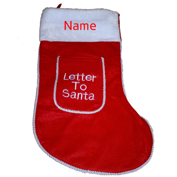 Personalised Letter to Santa Large Christmas Stocking Thumbnail