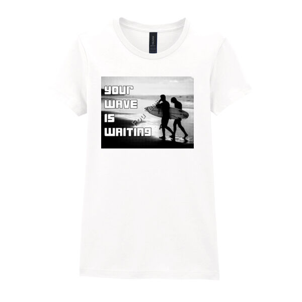 Your Wave Is Waiting - Softstyle™ women's ringspun t-shirt Thumbnail