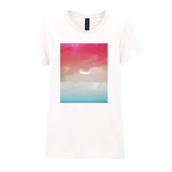 Plane Sunset - Softstyle™ women's ringspun t-shirt Thumbnail