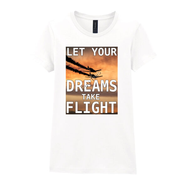 Let your dreams take flight! - Softstyle™ women's ringspun t-shirt Thumbnail
