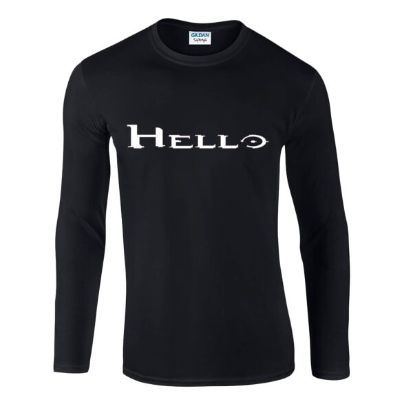 Hello  - Softstyle™ long sleeve t-shirt Thumbnail