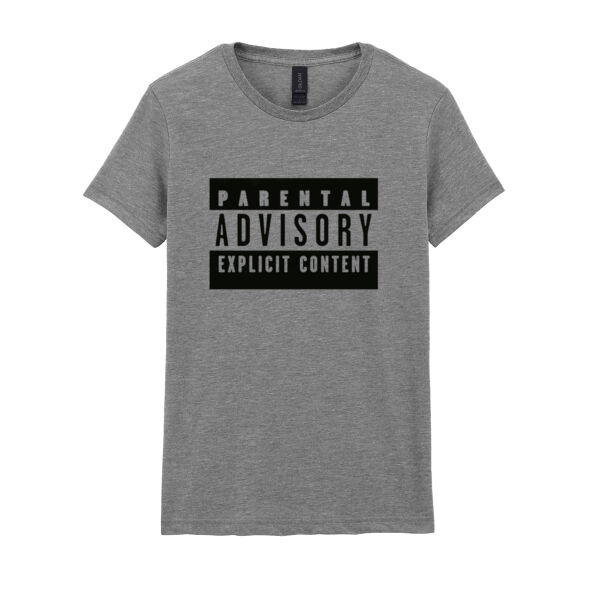 Parental Advisory  - Softstyle™ women's ringspun t-shirt Thumbnail