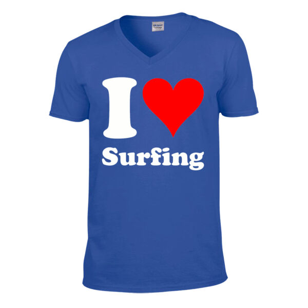 I Heart Surfing  - Softstyle™ v-neck t-shirt Thumbnail