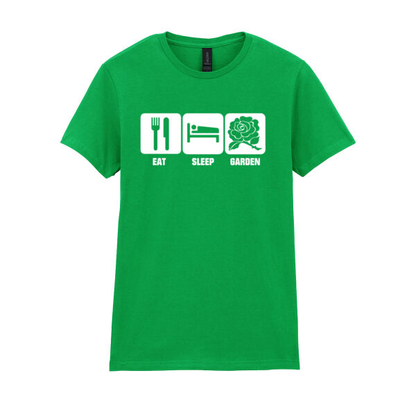 Eat, Sleep, Garden - Softstyle™ women's ringspun t-shirt Thumbnail