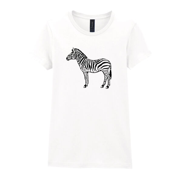 Zebra - Softstyle™ women's ringspun t-shirt Thumbnail