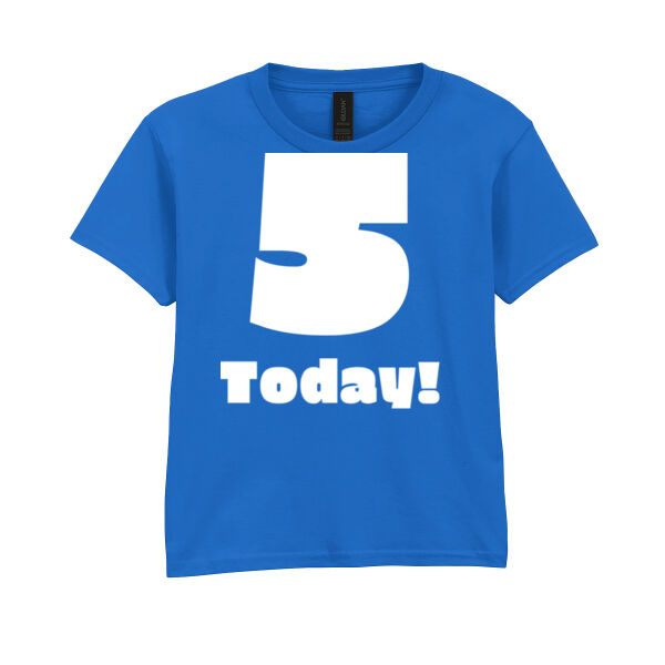 Customisable Childs Birthday T-shirt - Softstyle™ youth ringspun t-shirt - Softstyle™ youth ringspun t-shirt Thumbnail
