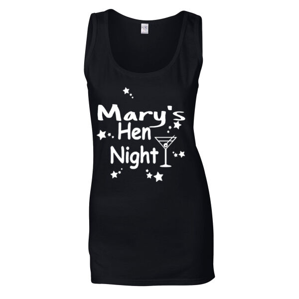 Customisable Hen Night T-shirt - Softstyle™ women's tank top Thumbnail