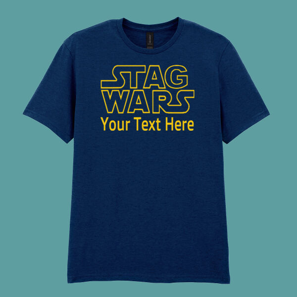 Stag Wars Customisable - Softstyle™ adult ringspun t-shirt Thumbnail