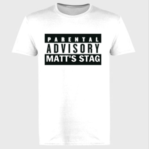 Customisable - Parental Advisory Stag T-Shirt - Softstyle™ adult ringspun t-shirt Thumbnail