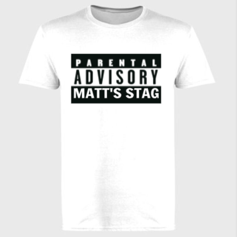 Customisable - Parental Advisory Stag T-Shirt - Softstyle™ adult ringspun t-shirt Thumbnail