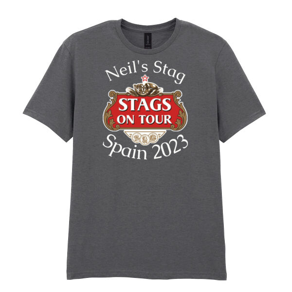 Stag's on Tour Customisable   - Softstyle™ adult ringspun t-shirt Thumbnail