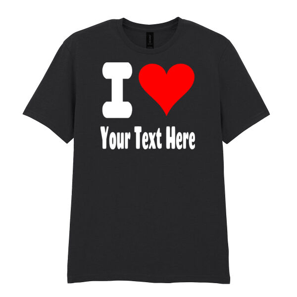 Customisable - I Heart Design - Softstyle™ adult ringspun t-shirt Thumbnail