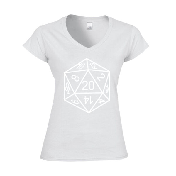 D20 Dice  - Softstyle™ women's v-neck t-shirt Thumbnail