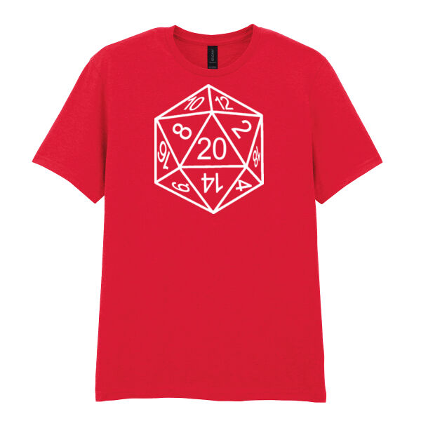D20 Dice  - Softstyle™ adult ringspun t-shirt Thumbnail
