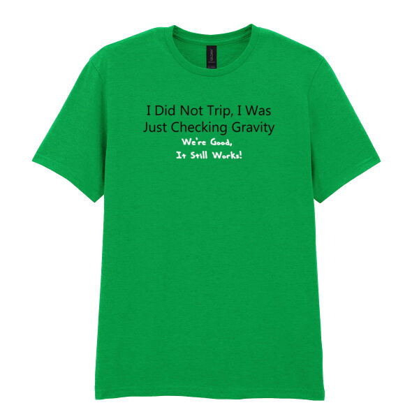I Did Not Trip! - Softstyle™ adult ringspun t-shirt Thumbnail