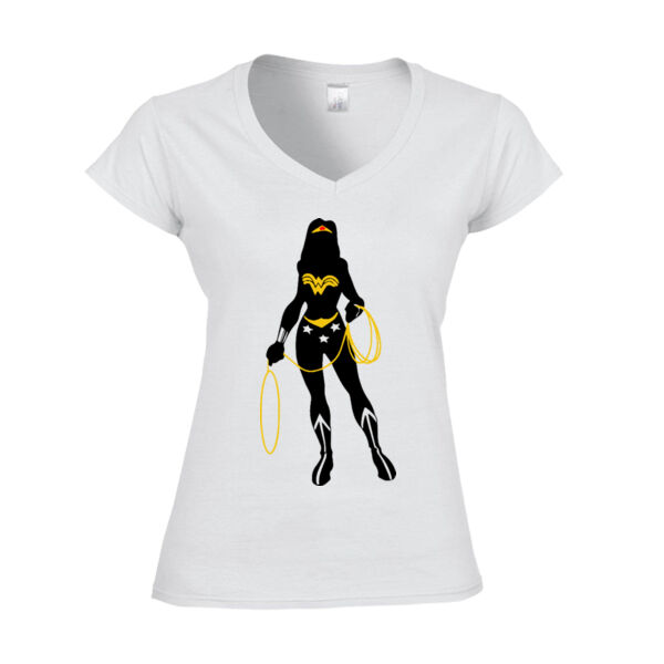 Wonder Woman  - Softstyle™ women's v-neck t-shirt Thumbnail